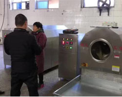 河南新甜生物科技有限公司王總訂購(gòu)的電磁炒貨機(jī)已安裝調(diào)試完畢！